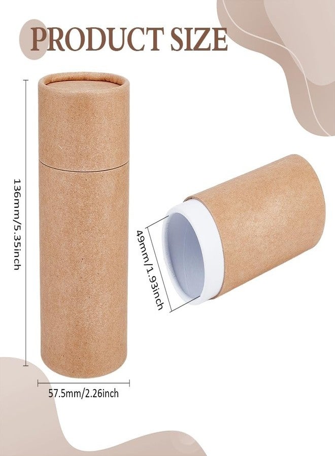 بينيكريت، ٢٠ قطعة من أنابيب ورق الكرافت سعة ١٠٠ مل/ ٣.٥ أونصة، عبوات ورق كرافت دائرية، علب كرتونية دائرية فارغة للأقلام، الشاي، المشروبات، القهوة، مستحضرات التجميل، وتغليف الهدايا الحرفية - Image 2